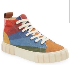 NEVER WORN :: Farm Rio Rainbow Sun Platform Sneakers // Sz 7.5, Eur 38.5